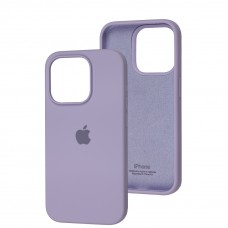 Чохол для iPhone 15 Pro Square Full silicone lilac cream