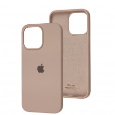 Чехол для iPhone 15 Pro Max Square Full silicone pink sand