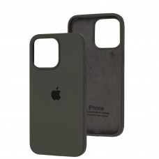 Чохол для iPhone 15 Pro Max Square Full silicone dark olive