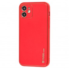 Чохол для iPhone 12 Leather Xshield red