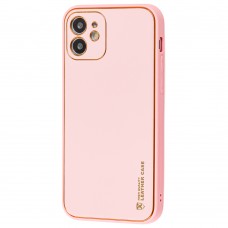 Чехол для iPhone 12 Leather Xshield pink