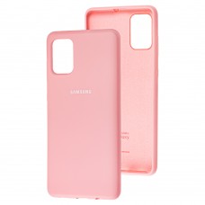 Чехол для Samsung Galaxy A71 (A715) Silicone Full светло-розовый  