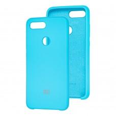 Чехол для Xiaomi Mi 8 Lite Silky Soft Touch "голубой"