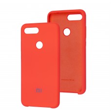Чехол для Xiaomi Mi 8 Lite Silky Soft Touch "ярко-розовый"