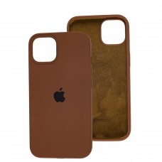 Чохол для iPhone 13 / 14 Square Full silicone коричневий