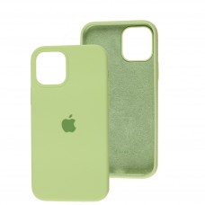 Чохол для iP 12 / 12 Pro Square Full silicone зелений / avocado