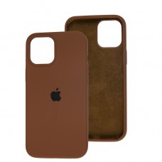 Чохол для iPhone 12 Pro Max Silicone Full коричневий