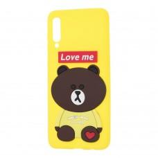 Чехол для Samsung Galaxy A50 / A50s / A30s мишка "Love Me" желтый