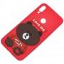 Чехол для Xiaomi Redmi 7 мишка "Love Me" красный