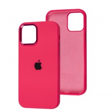 Чохол для iPhone 12 / 12 Pro New silicone Metal Buttons shiny pink
