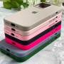 Чехол для iPhone 12/12 Pro New silicone Metal Buttons shiny pink