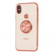 Чохол для iPhone X / Xs SoftRing рожевий пісок