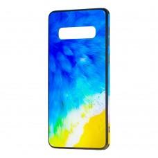 Чохол для Samsung Galaxy S10 (G973) glass print "пляж"