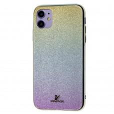 Чохол для iPhone 11 Sw glass золотисто/сріблясто/рожевий
