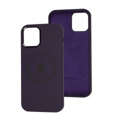 Чохол для iPhone 12 / 12 Pro Metal Camera MagSafe Silicone deep purple