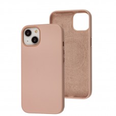 Чохол для iPhone 13 Leather with MagSafe pink sand