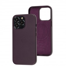 Чохол для iPhone 13 Pro Leather with MagSafe dark cherry