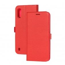 Чехол книжка для Samsung Galaxy A01 (A015) Side Magnet красный