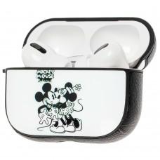 Чехол для AirPods Pro Young Style Mickey and Minnie Mouse белый