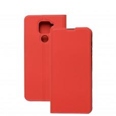Чехол книжка Xiaomi Redmi Note 9 Wave Shell красный