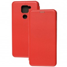 Чехол книжка Premium для Xiaomi Redmi Note 9 красный
