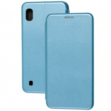 Чехол книжка Premium для Samsung Galaxy A10 (A105) голубой