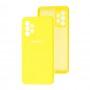 Чехол для Samsung Galaxy A52 (A525) Lime silicon с микрофиброй желтый (yellow)