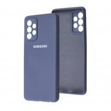 Чехол для Samsung Galaxy A72 (A725) Lime silicon с микрофиброй серый (grey)