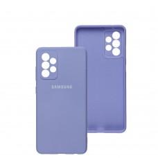 Чехол для Samsung Galaxy A72 (A725) Lime silicon с микрофиброй фиолетовый (purple)