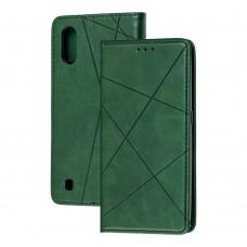 Чехол книжка Business Leather для Samsung Galaxy A01 (A015) зеленый