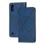 Чехол книжка Business Leather для Samsung Galaxy A01 (A015) синий