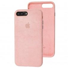 Чохол для iPhone 7 Plus / 8 Plus Alcantara 360 рожевий пісок