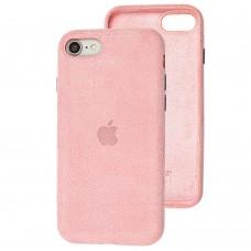 Чохол для iPhone 7/8 Alcantara 360 рожевий пісок