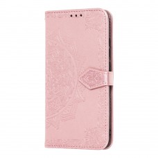 Чехол книжка для Xiaomi Redmi Note 7 "Art с визитницей" розовый