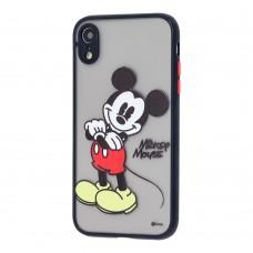 Чехол для iPhone Xr Picture shadow matte Mickey Mouse черный