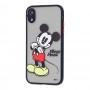 Чохол для iPhone Xr Picture shadow matte Mickey Mouse чорний