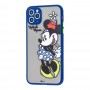 Чохол для iPhone 11 Pro Picture shadow matte minnie mouse / dark blue