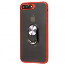 Чохол для iPhone 7 Plus / 8 Plus LikGus Maxshield Magnetic Ring червоний
