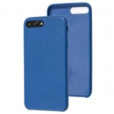 Чехол Leather для iPhone 7 Plus / 8 Plus эко-кожа синий