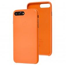 Чохол Leather для iPhone 7 Plus / 8 Plus еко-шкіра помаранчевий