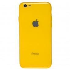 Чохол New glass для iPhone 6/6s жовтий