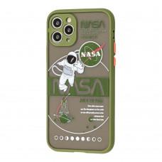Чохол для iPhone 11 Pro Max Picture shadow matte space nasa / army green