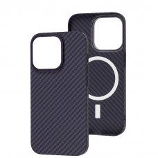 Чехол для iPhone 14 Pro Carbon MagSafe deep purple