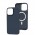 Чехол для iPhone 13 Pro Max Carbon MagSafe blue