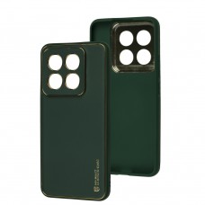 Чохол для Xiaomi 14 Pro Leather Xshield army green