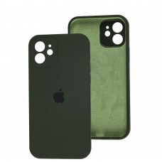 Чехол для iPhone 12 Silicone Slim Full camera cyprus green