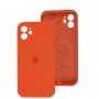 Чехол для iPhone 12 Silicone Slim Full camera orange