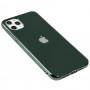 Чохол для iPhone 11 Pro Max Silicone case матовий (TPU) темно-зелений
