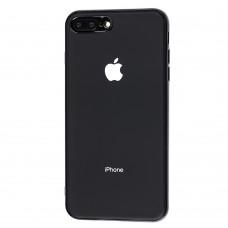 Чехол для iPhone 7 Plus / 8 Plus Silicone case матовый (TPU) черный