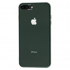Чехол для iPhone 7 Plus / 8 Plus Silicone case матовый темно-зеленый